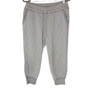 Athleta Techie Heathered Space Dye Grey Jogger Sweatpants Medium